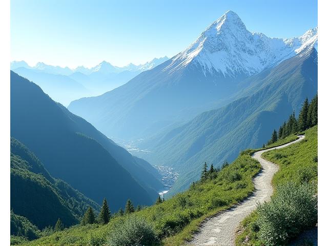 日本のアルプスでの壮大な山岳トレッキング